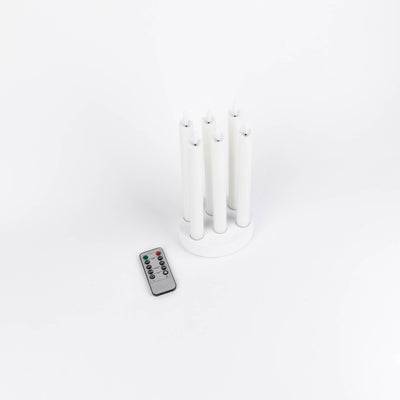 Genopladelige kronelys 6-pak