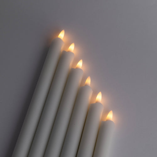 Genopladelige kronelys 6-pak