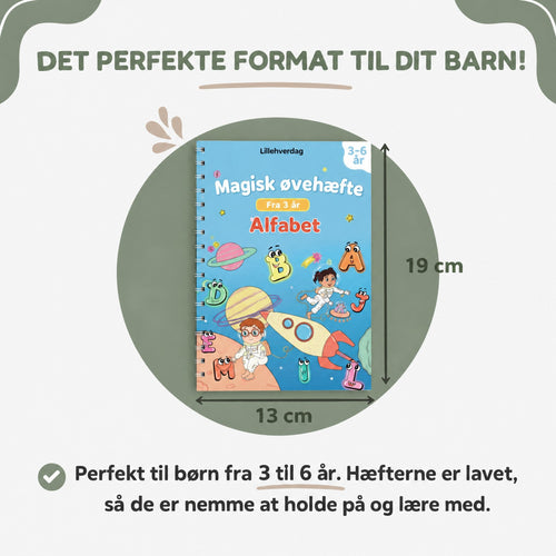 Magiske øvehæfter – 4 genbrugelige hæfter til børn 3-6 år